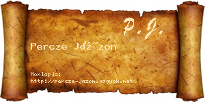 Percze Jázon névjegykártya